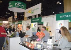 North Carolina Department of Agriculture had a big stand with many producers present.